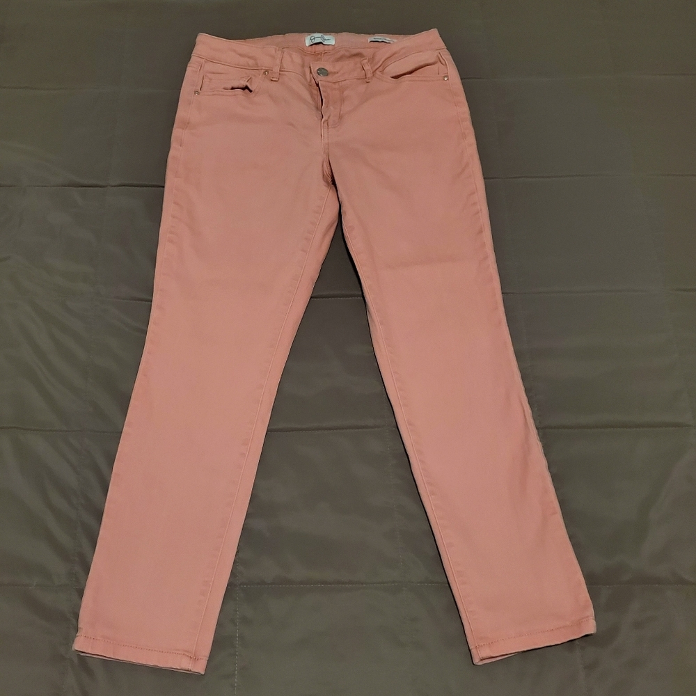 Pink Jessica Simpson Rolled Crop Skinny Jeans